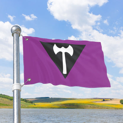Labrys Lesbian Pride Double-Sided Flag with Grommets