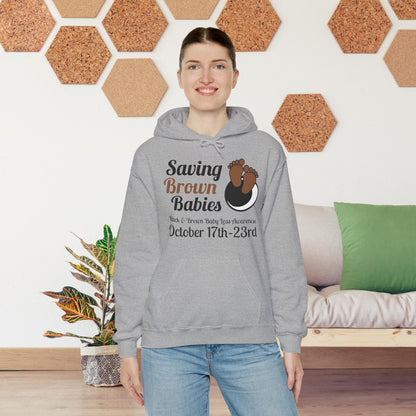 Quietly United in Loss Together Non-Profit / Saving Brown Babies Charity Sweatshirt à capuche, Grossesse et sensibilisation à la perte du nourrisson