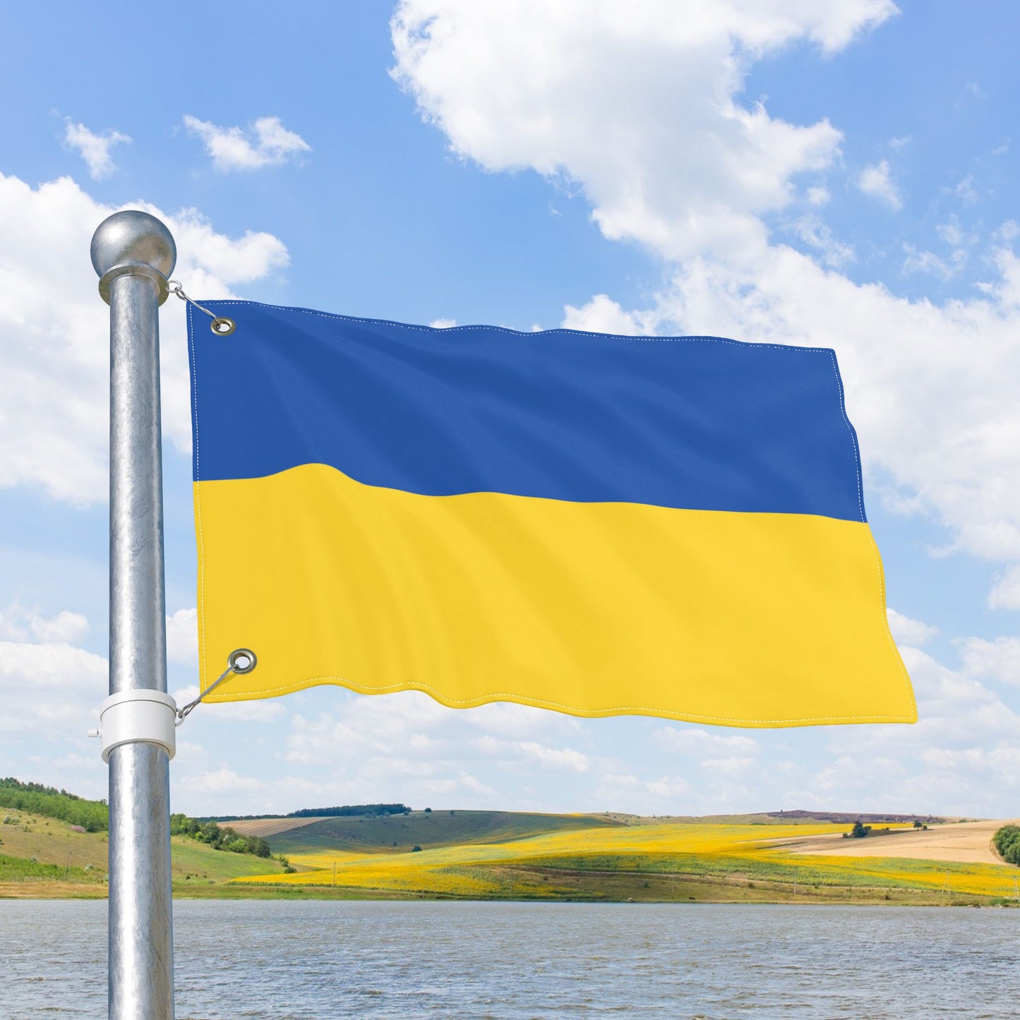 Ukraine Flag with Grommets