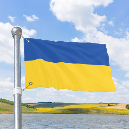 Ukraine Flag with Grommets
