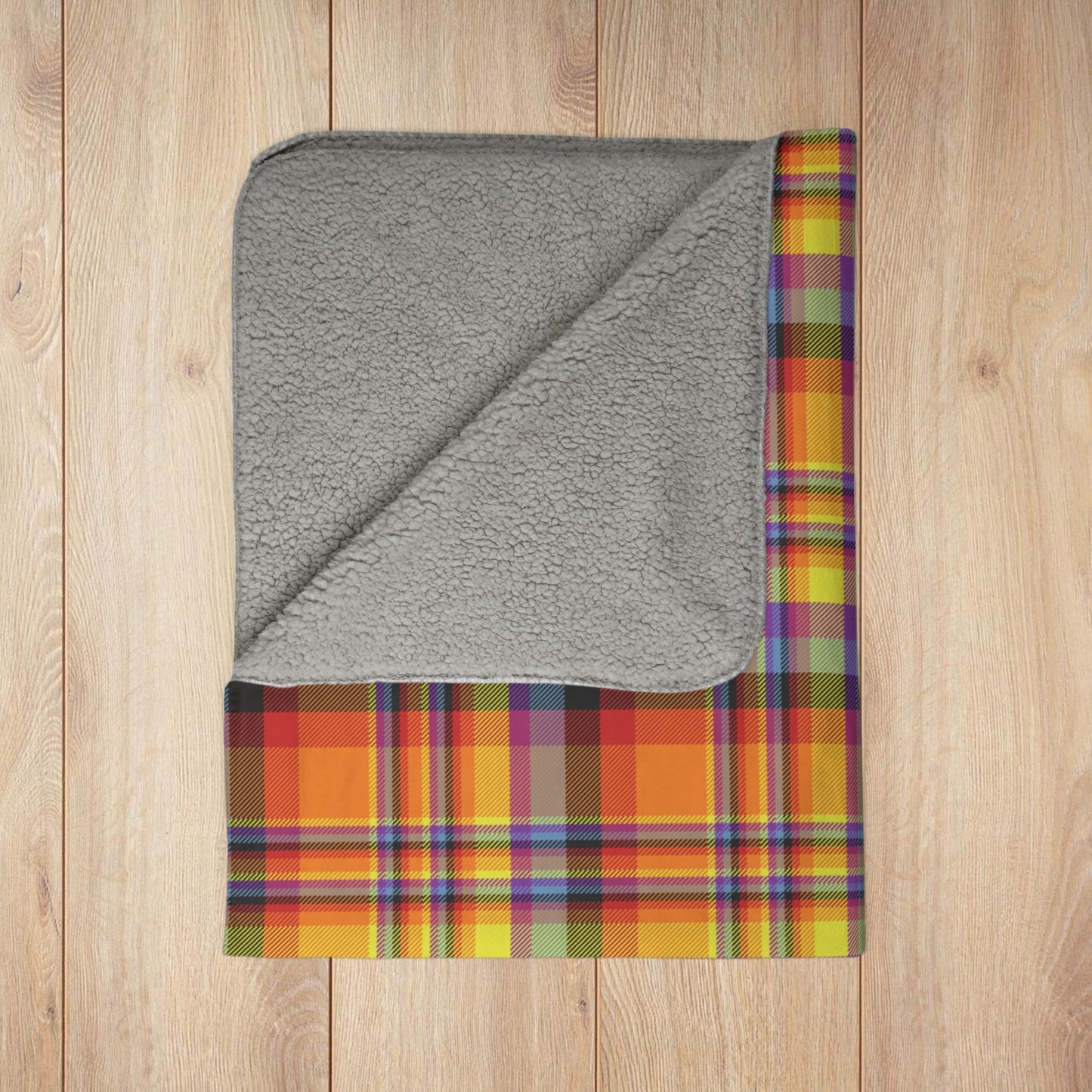 Halloween Plaid Fleece Sherpa Blanket