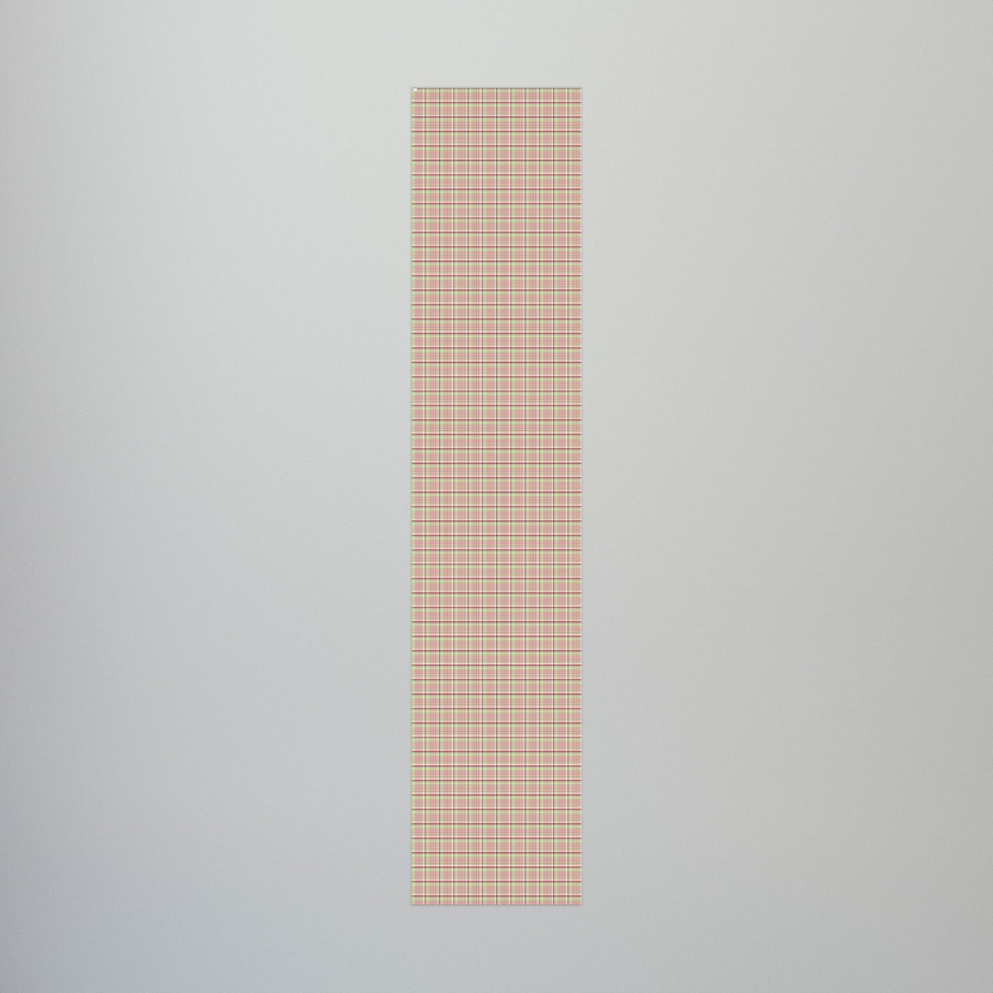 MCM Christmas Pink, Yellow, Light Green & Red Plaid Gift Wrapping Paper Roll