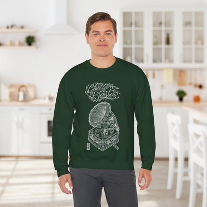 Ghetto Blaster, sudadera con cuello redondo y arte lineal