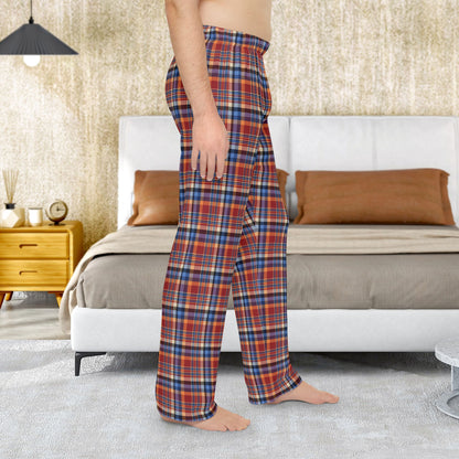Men’s Red, Blue & Orange Ohio Plaid Pajama Pants