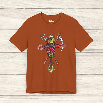 Scarecrow Lovebird, Hand-Drawn & Hand-Colored Tee