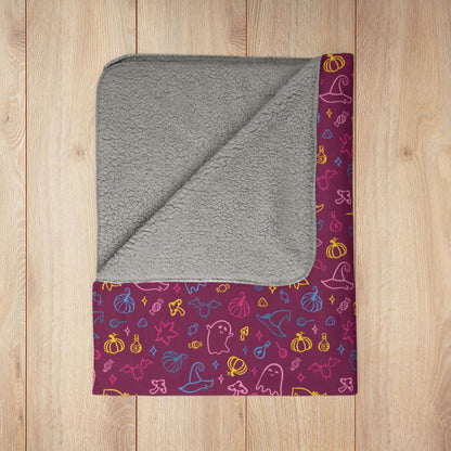 Pansexual Pride Halloween Fleece Sherpa Blanket