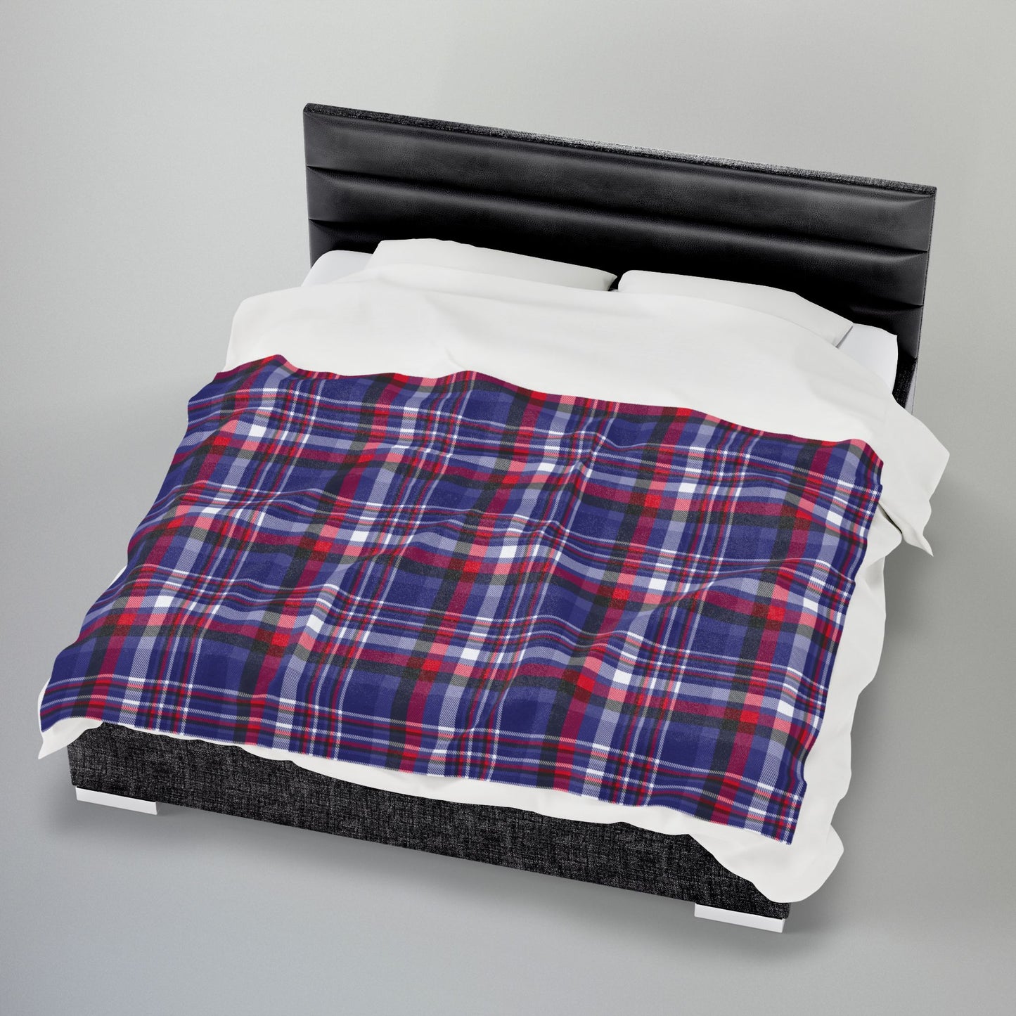 Leather Pride Plaid Velveteen Plush Blanket