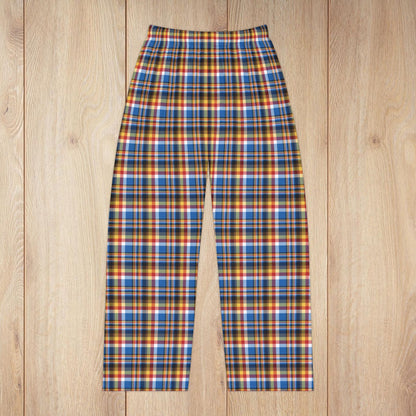 Women’s Brown, Red & Blue Sandusky OH Plaid Pajama Pants