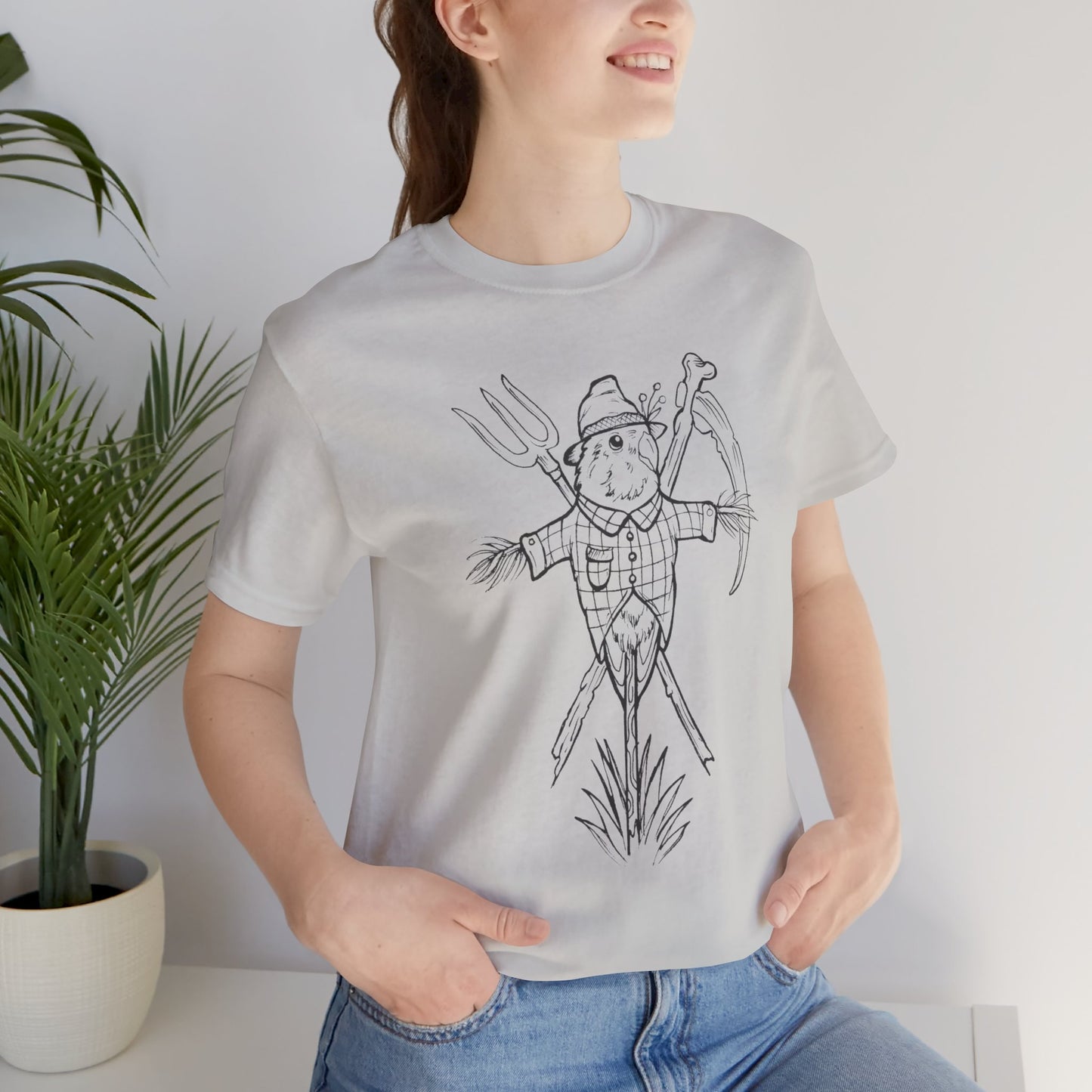 Scarecrow Lovebird, Line Art Tee