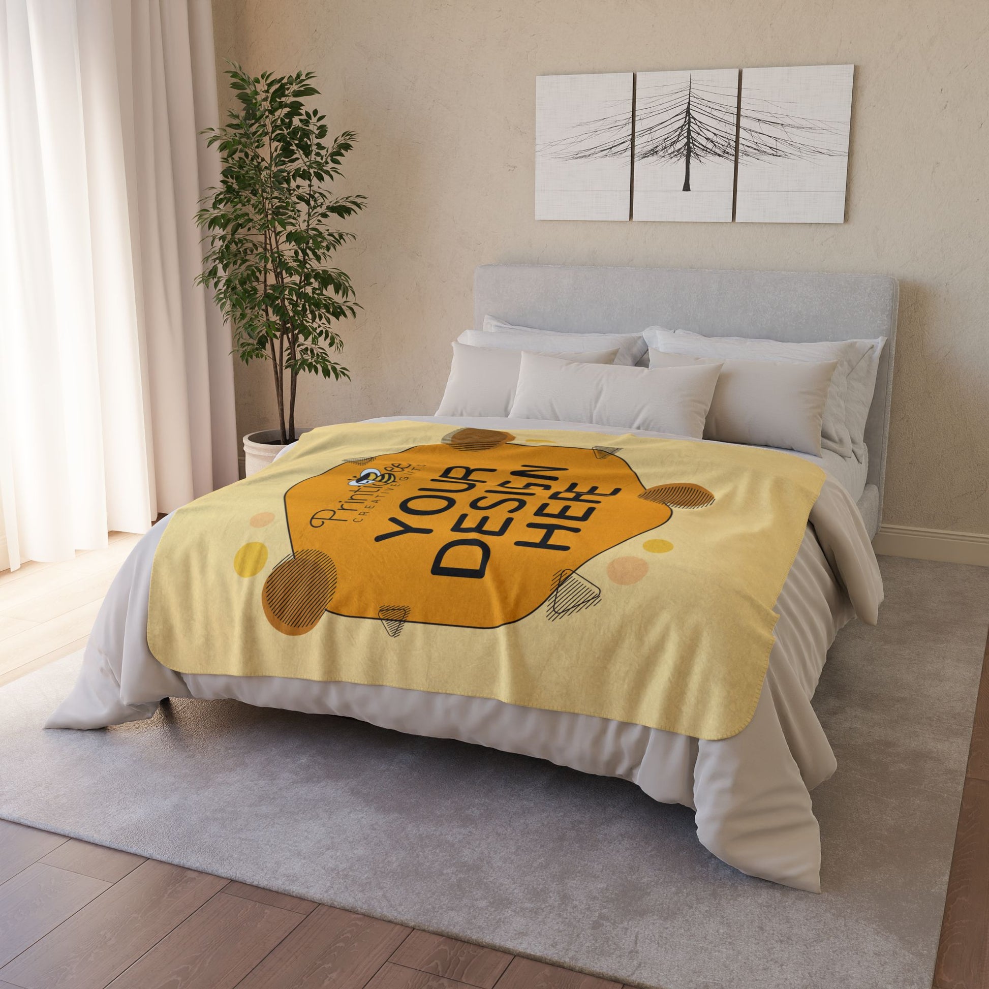 60" × 80" Custom Fleece Sherpa Blanket