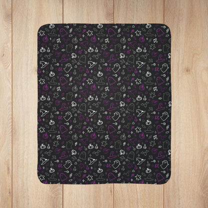 Asexual Pride Halloween Velveteen Plush Blanket