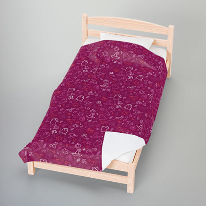 Lesbian Pink Pride Halloween Velveteen Plush Blanket