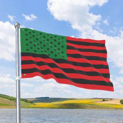 USA African American Flag with Grommets