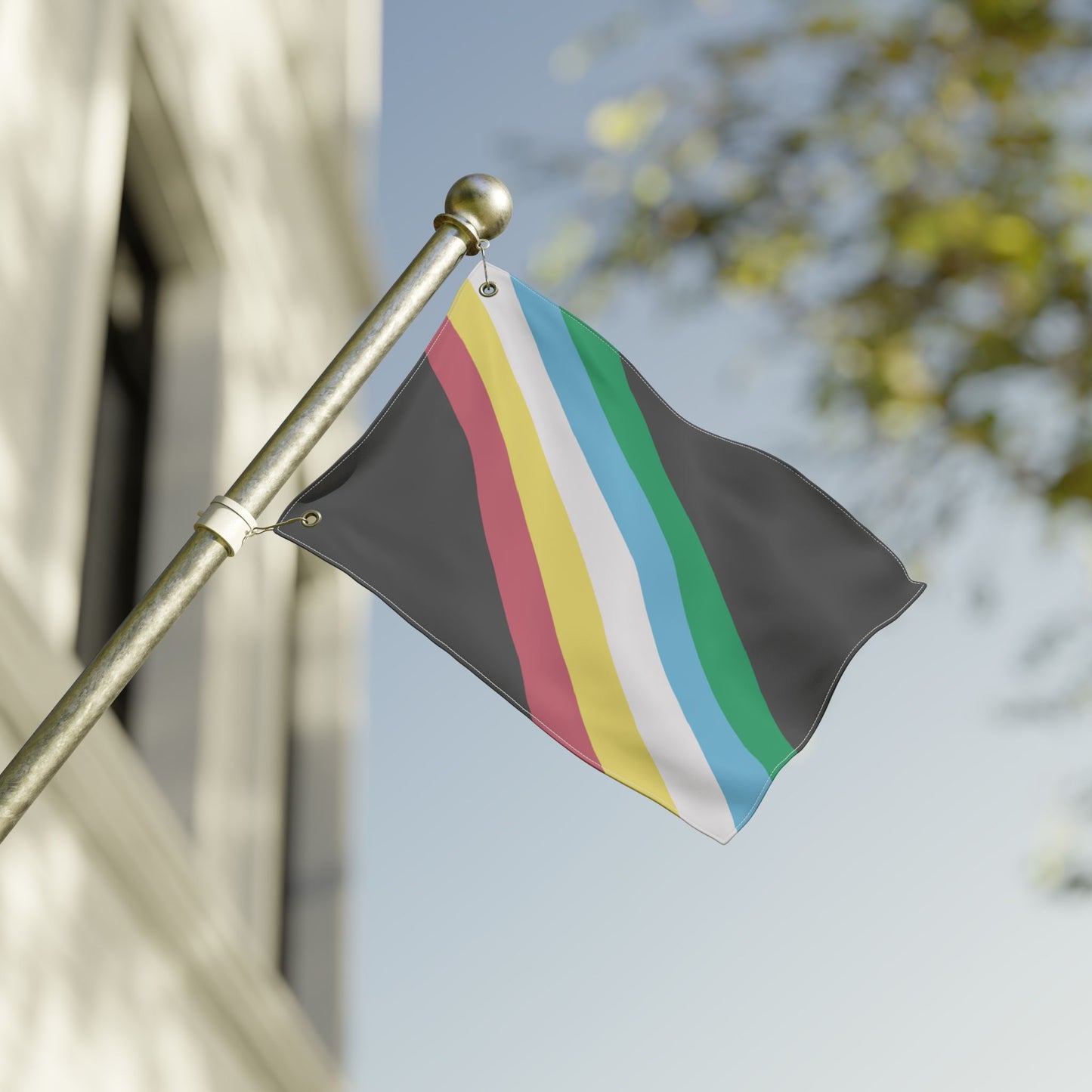 12'' × 18'' Disability Pride Flag with Grommets