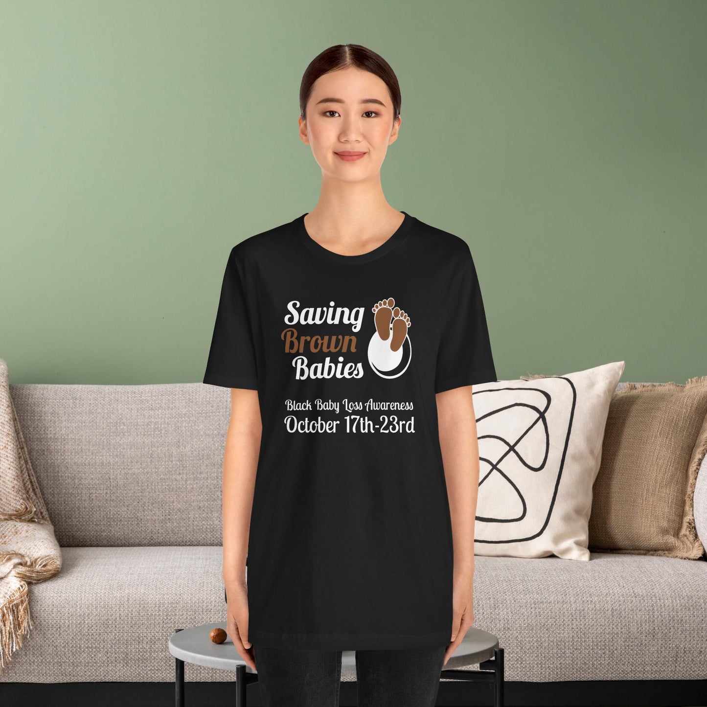 Quietly United in Loss Together Non-Profit / Saving Brown Babies Charity Tee, Pregnancy & Infant Loss Awareness