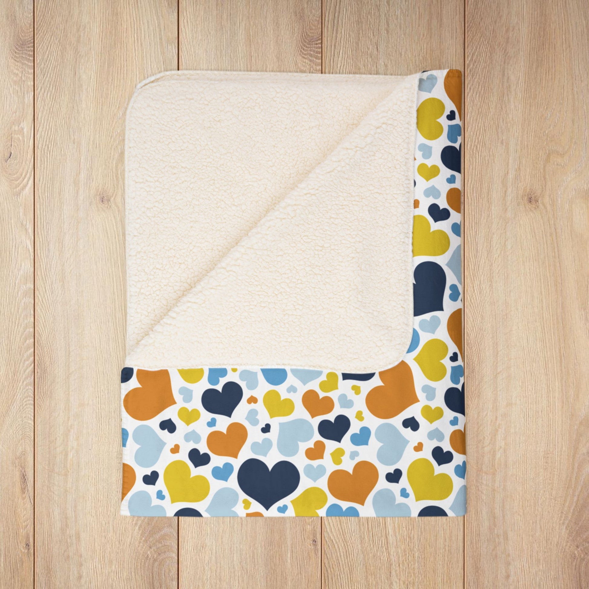 Aromantic Asexual Aroace Pride Valentine’s Day Hearts White Fleece Sherpa Blanket