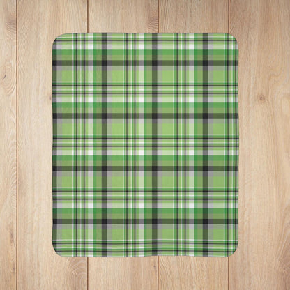 Aromantic Pride Plaid Velveteen Plush Blanket