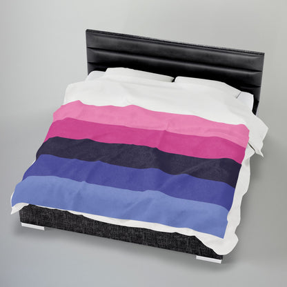 Omnisexual Pride Flag Velveteen Plush Blanket