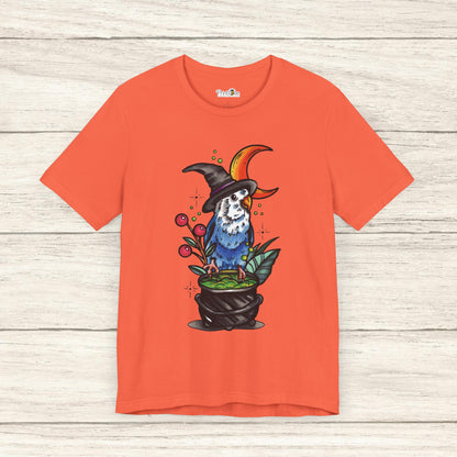 Lovebird Witch, Hand-Drawn & Hand-Colored Tee