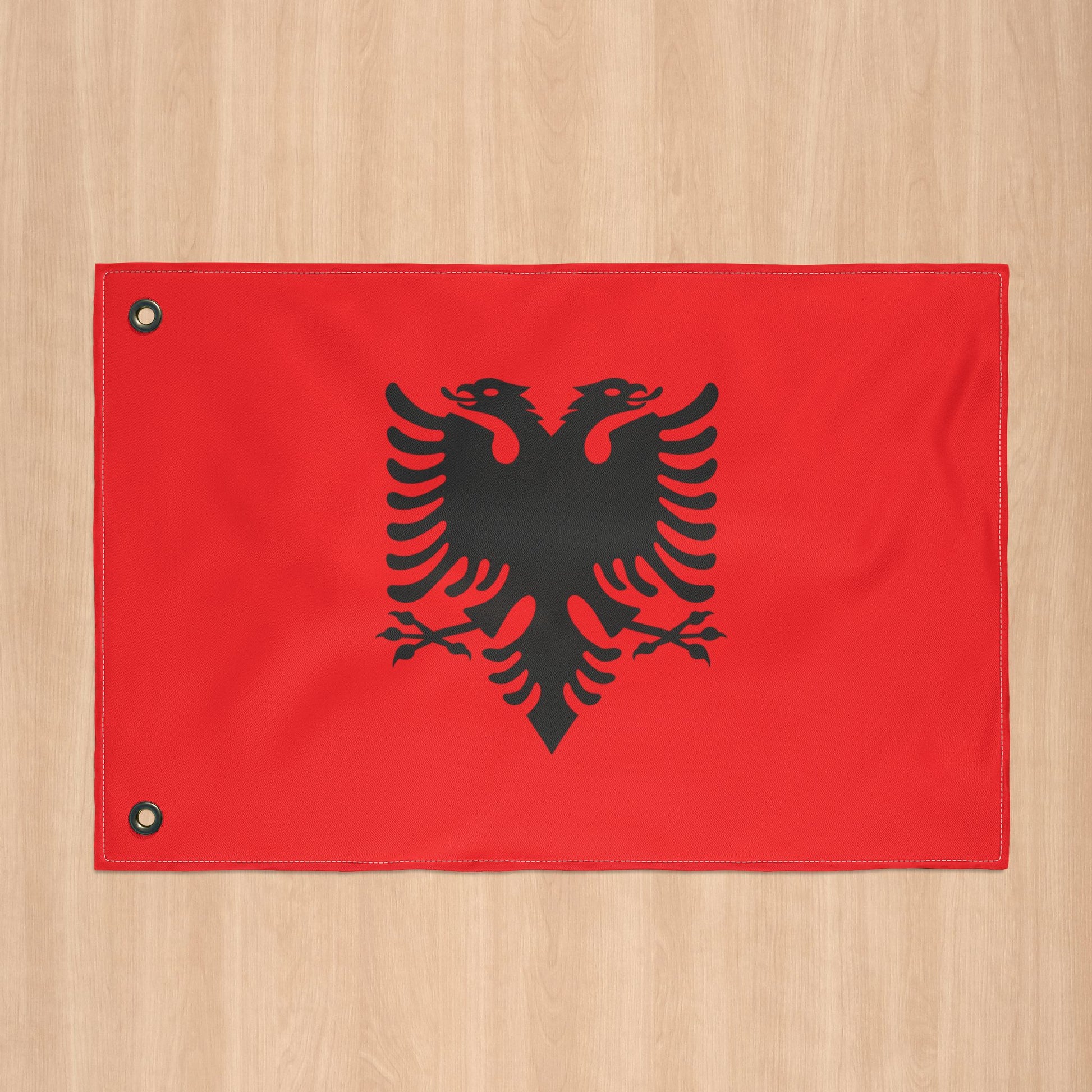 Albania Flag with Grommets