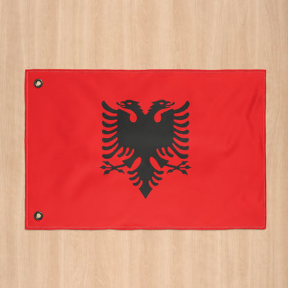 Albania Flag with Grommets