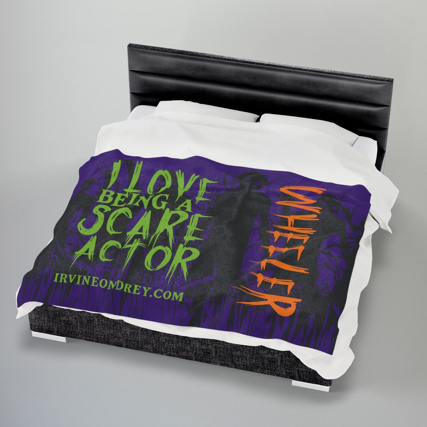 60" × 80" I Love Being a Scare Actor Personalized Velveteen Plush Blanket