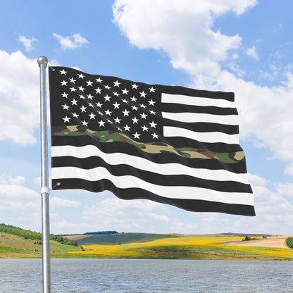 USA Thin Camo Line American Flag with Grommets