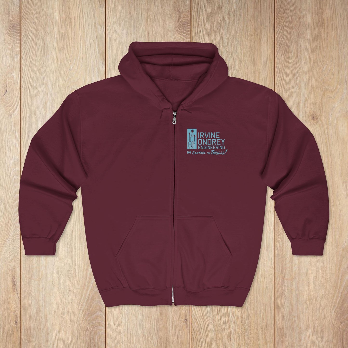 I Just Wanna Trick-or-Treat & Roller Coasters Zip Hoodie • Irvine Ondrey Engineering
