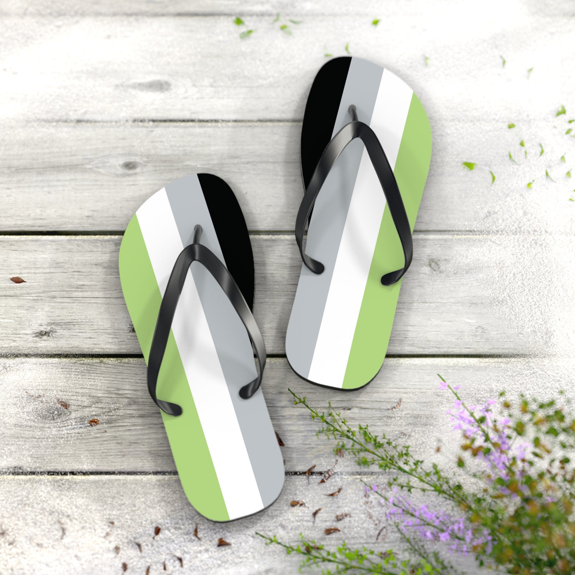 XL Black sole Agenrine Pride Flip Flops