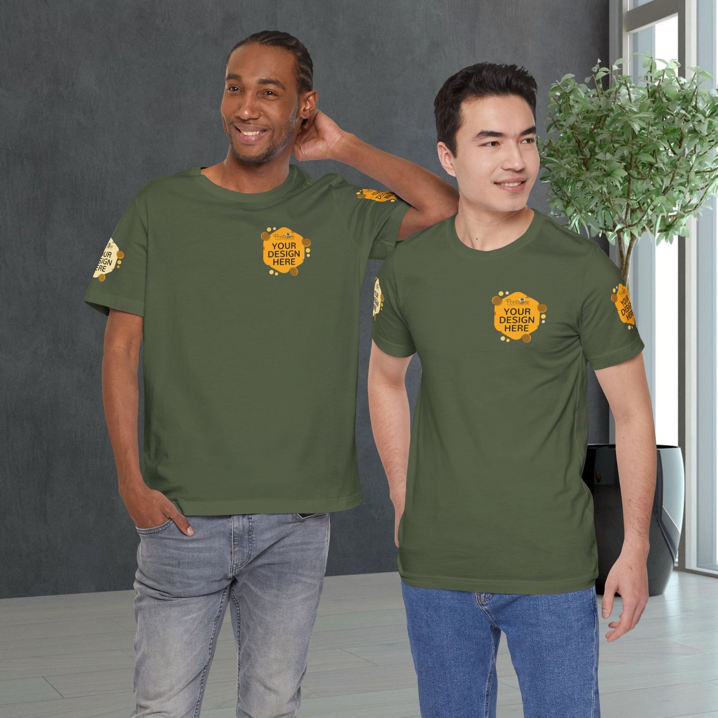 Custom Green Hues Tees for BELLA+CANVAS® 3001