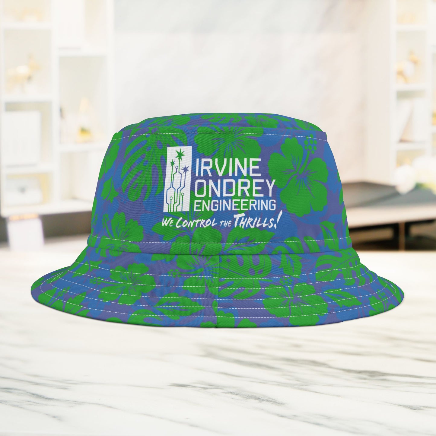 Green Tropical Bucket Hat • Irvine Ondrey Engineering