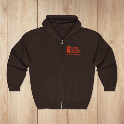 I Just Wanna Watch Football & Ride Roller Coasters Zip Hoodie • Irvine Ondrey Engineering