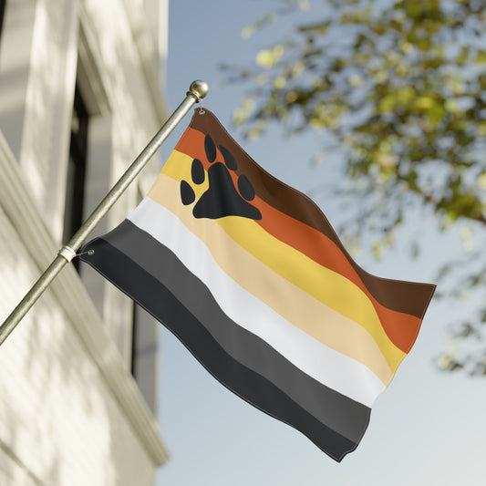 Bear with Paw Pride Double-Sided Flag with Grommets