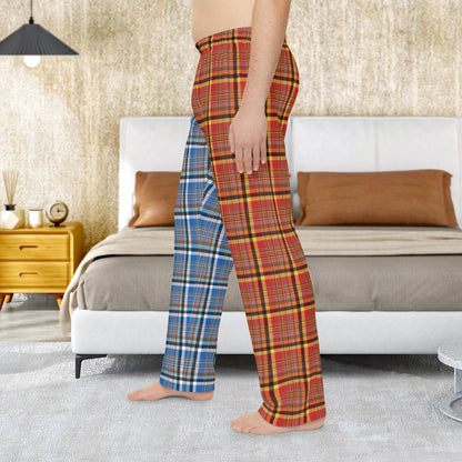 Men’s Half Red, Half Blue Plaid Sandusky OH Pajama Pants
