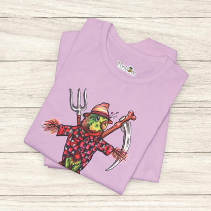 Scarecrow Lovebird, Hand-Drawn & Hand-Colored Tee