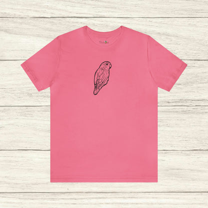 Agapornis tierno, camiseta de arte lineal