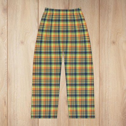 Women’s Orange, Green & Blue Ohio Plaid Pajama Pants