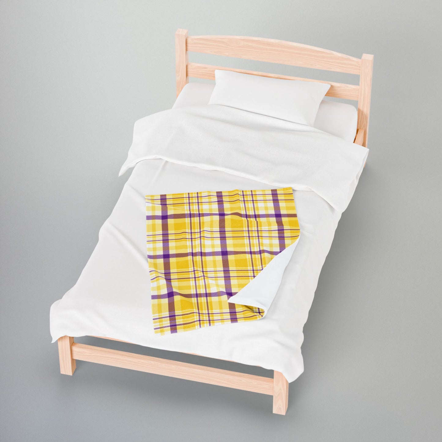 Intersex Pride Plaid Velveteen Plush Blanket