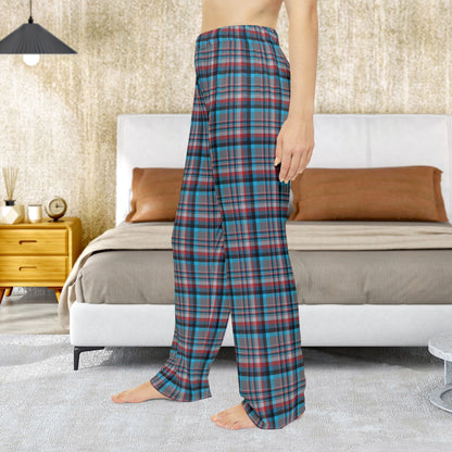 Women’s Grey, Blue & Red Orlando FL Plaid Pajama Pants