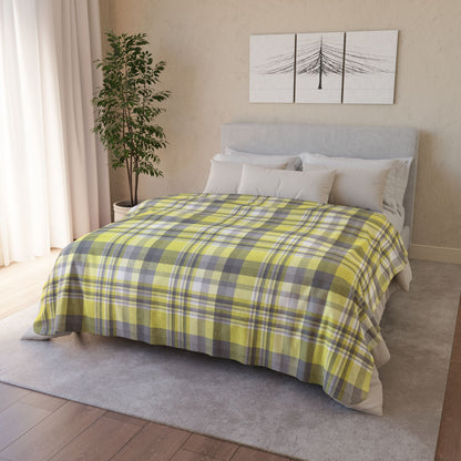Demigender Pride Plaid Fleece Sherpa Blanket