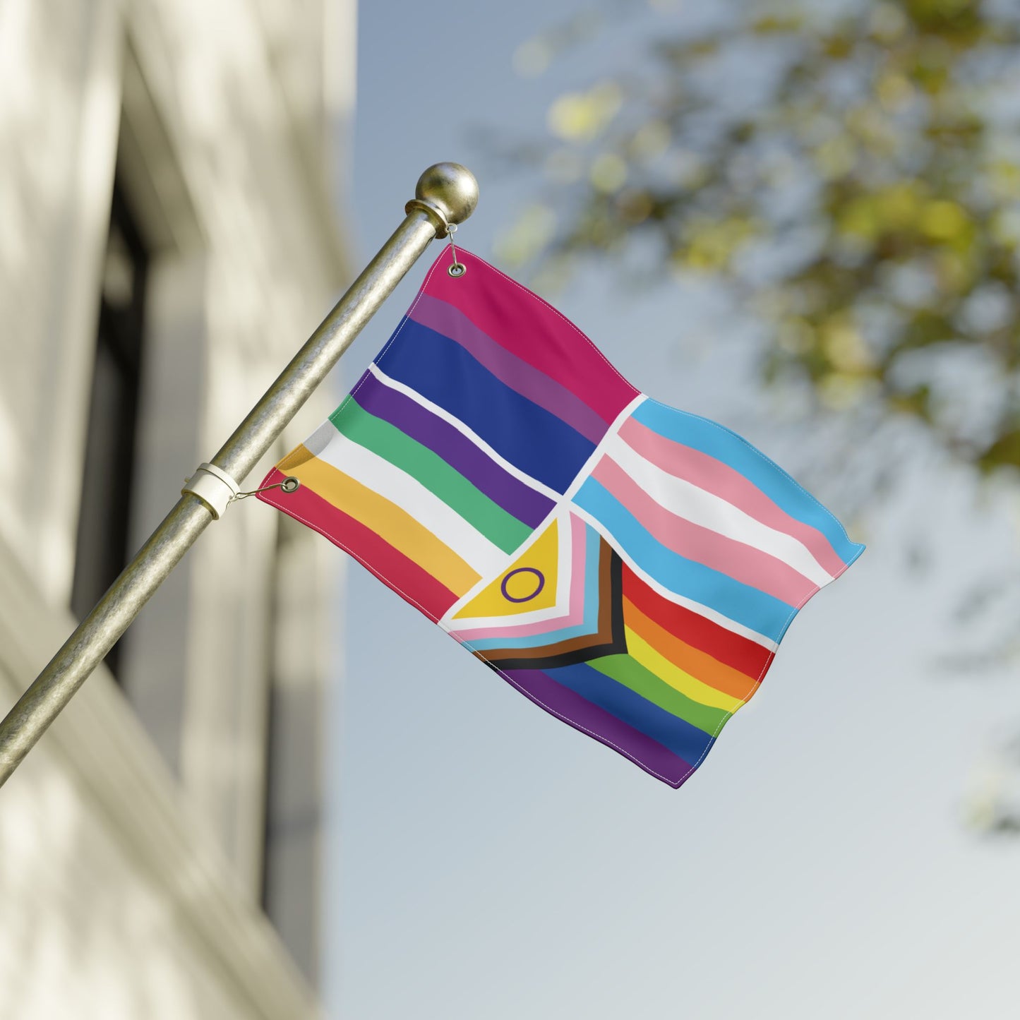 12'' × 18'' 4 Pride Flag Collage with Grommets