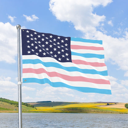 USA Transgender Pride Flag with Grommets