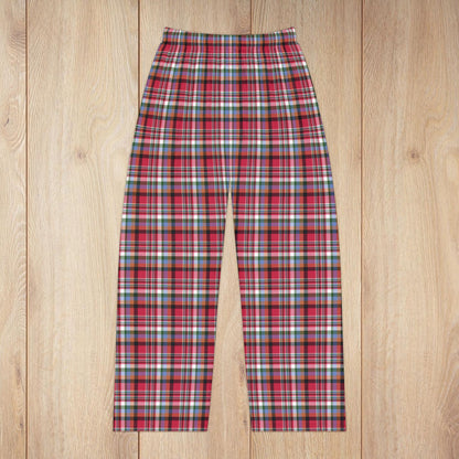 Women’s Christmas Red & Black Chicago IL Plaid Pajama Pants