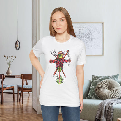 Scarecrow Lovebird, Hand-Drawn & Hand-Colored Tee