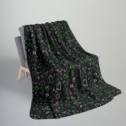 Demiromantic Pride Halloween Fleece Sherpa Blanket