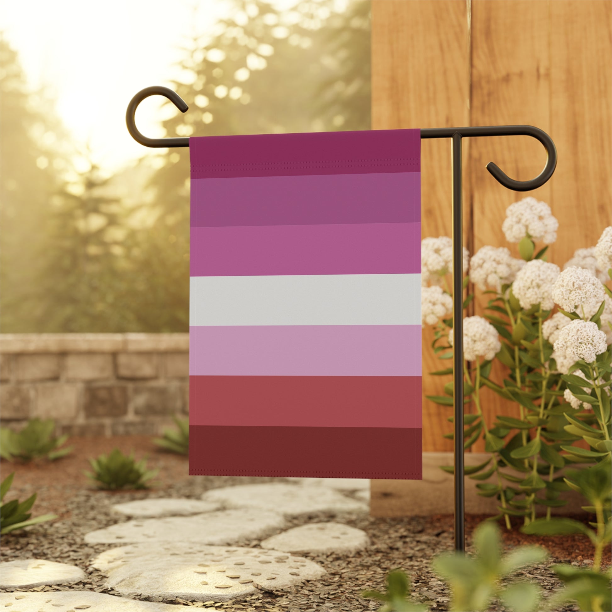 Lesbian Pride Pink 7-Stripe Garden Banner