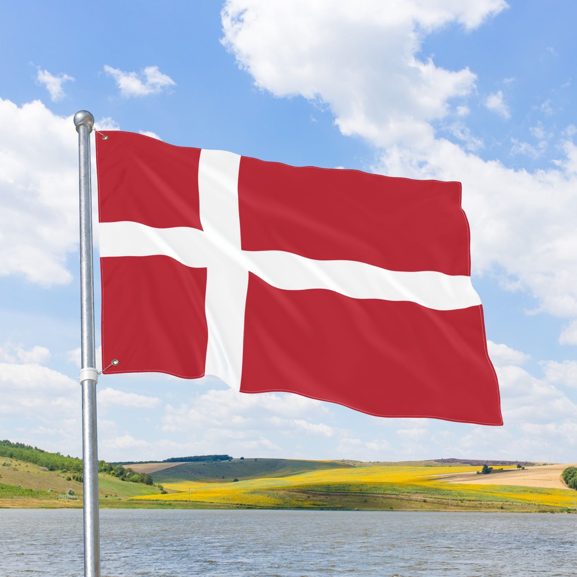 Denmark Flag with Grommets