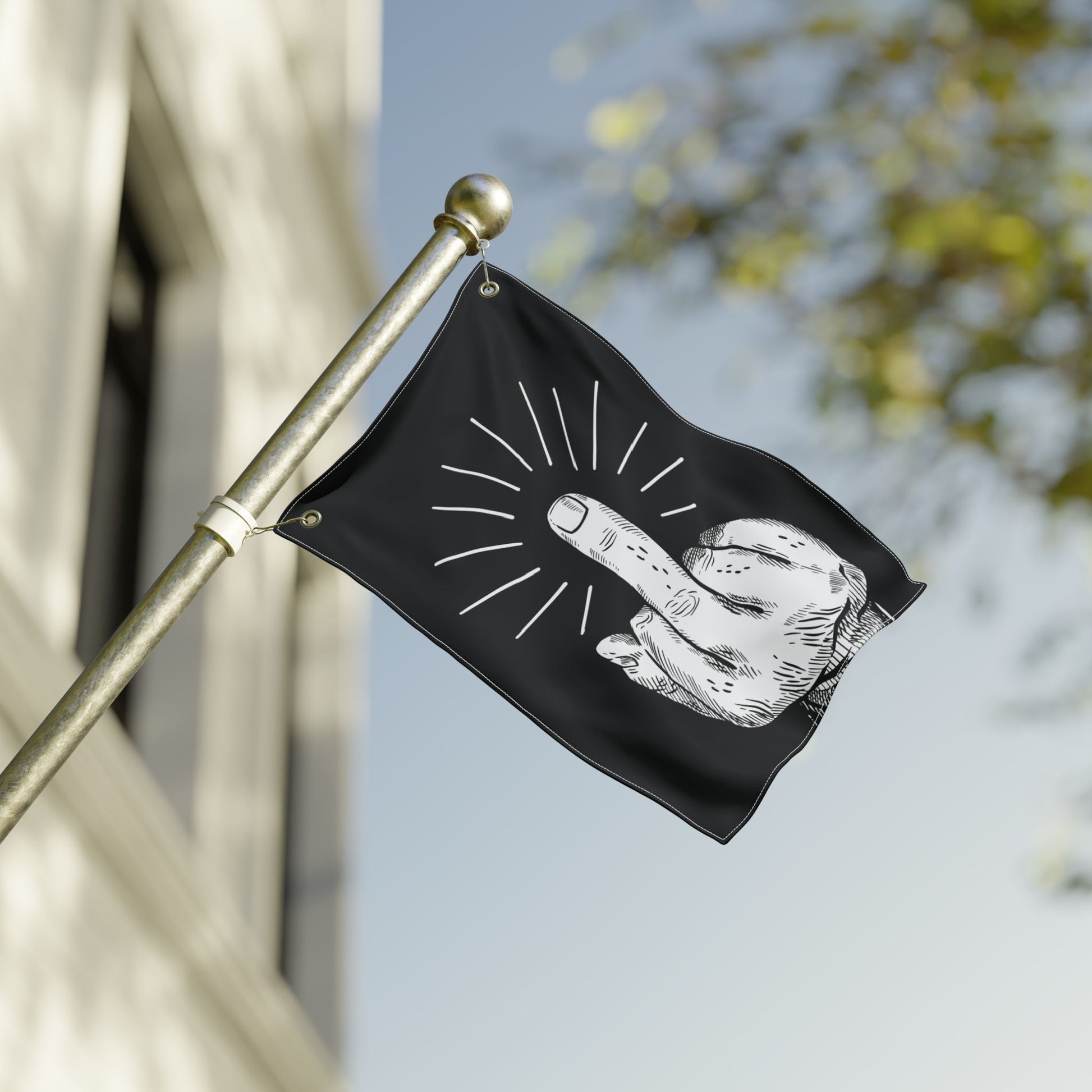 12'' × 18'' Middle Finger Flip-Off Flag, with Left or Right Side Grommets