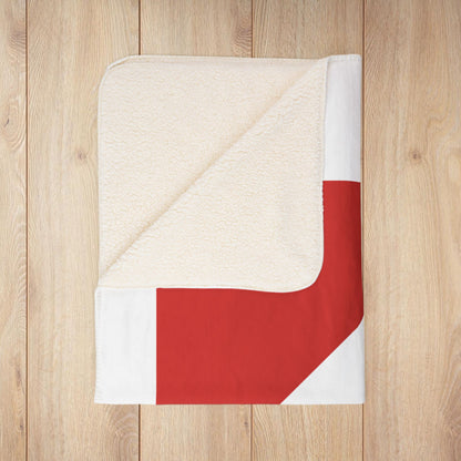 AMC Logo White Fleece Sherpa Blanket