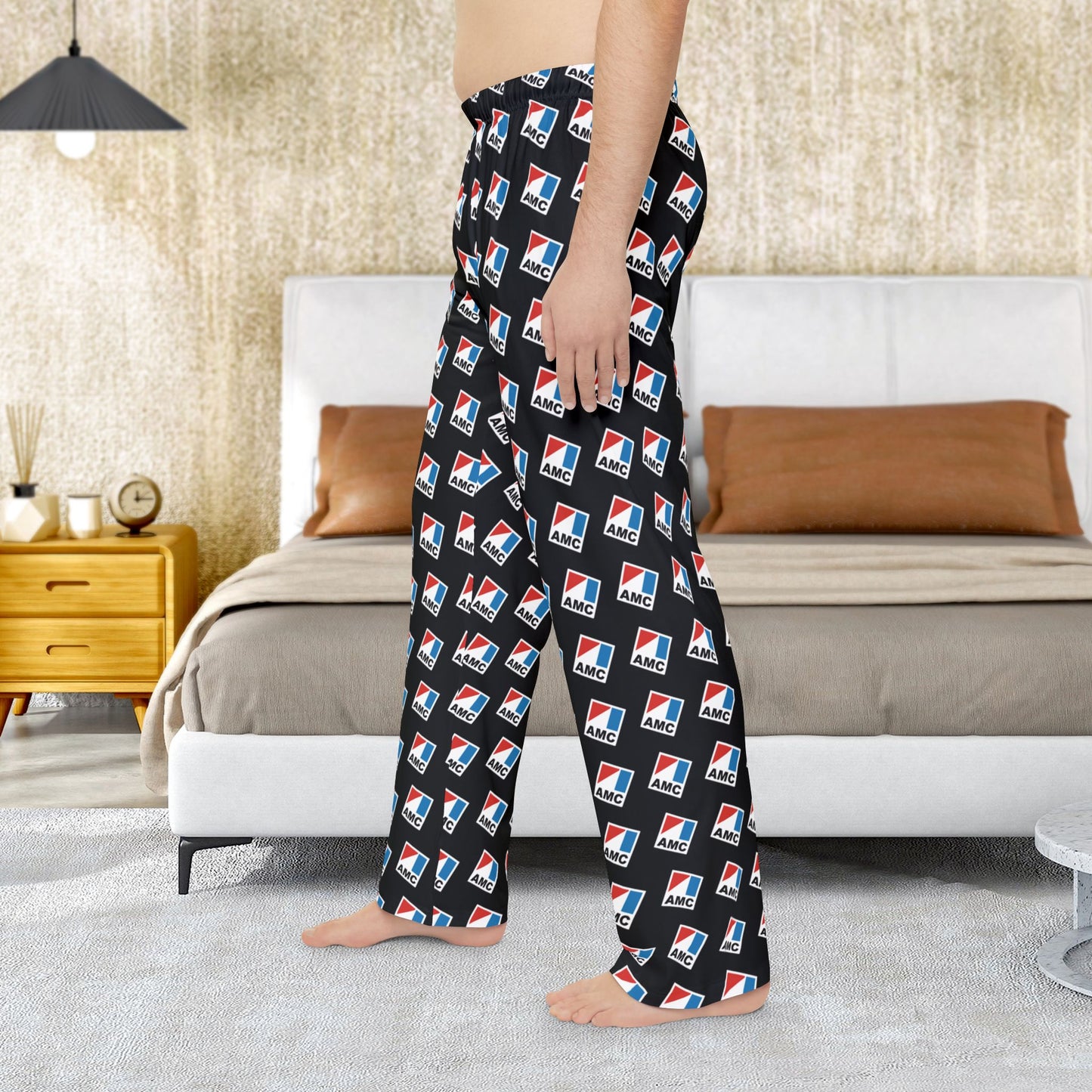 Men’s AMC Logo Black Pajama Pants